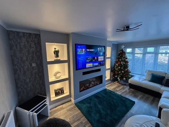 Commercial reception media wall
